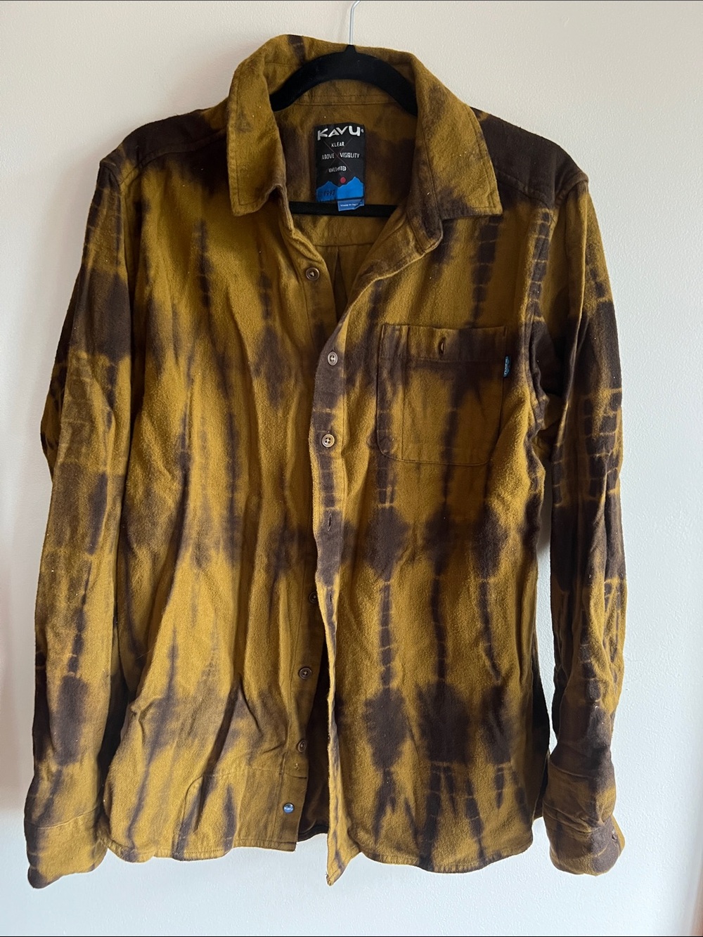 Kavu Mustard & Blue Logo Patch Jacket